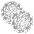 Heritage Lace Victorian Rose 19 in. Round Doily - White - Set of 2 VR-2000W-S